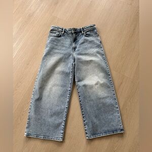 Lauren Ralph Lauren Wide Leg Light Wash Jeans Petite
